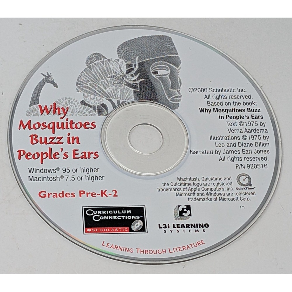 Why Mosquitoes Buzz in People's Ears PC Game Educational Software Scholastic VTG